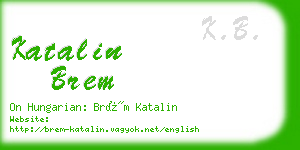 katalin brem business card